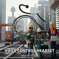 Headset Elektrostatis Kontrol Suara dengan Mikrofon dan Peredam Kebisingan Aktif untuk Semua Interkom K-head
