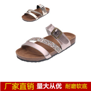 Nouvelles pantoufles plates pour femmes, en cuir souple, résistantes à l'usure, pour la plage et la ville - Product Image 3