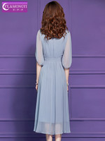 Robe de maternité FMY71275 à manches courtes, col en V, amincissante, longueur mi-cuisse, coupe trapèze, à sequins, séchage rapide, respirante pour femme