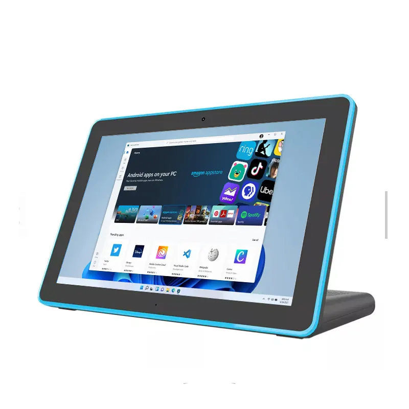 10 Inch L shape Touch Screen Poe Power Surrounding Led Light Bar Industrial Tablet Pc Panel Android Tablet