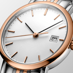 Reloj Mecánico Automático Clásico con Indicador de Fecha, Brazalete de Acero Inoxidable para Mujer, Longinesing - Product Image 4