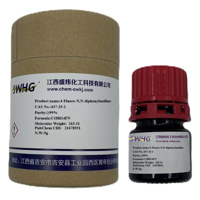 OLED Intermediate 4-Fluoro-N,N-diphenylaniline 99% High Purity CAS No.437-25-2 C18H14FN Photoelectric Material