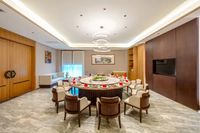 Meubles de salle à manger privée haut de gamme pour hôtels, nouveau ensemble de table à manger ronde de style chinois