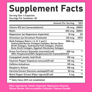 OEM ODM Collagenic Burn <b>Supplement</b> Capsules Supports Metabolism Promotes Clean Energy Tone & Glow Goals Haip Skin Nail Support - Product Image 6
