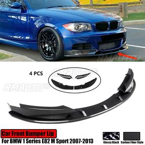 Protector de Parachoques Delantero para BMW Serie 1 E82 M Sport 2007-2013, Difusor, Spoiler, Estilo Fibra de Carbono Negro Brillante - Product Image 1