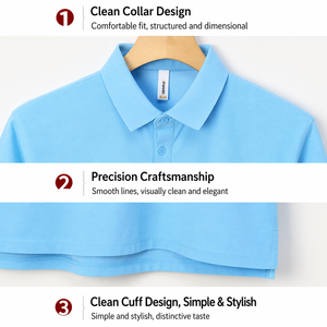 Polo de Manga Corta 100% Poliéster, Secado Rápido, Sin Arrugas, Fresco Todo el Día, la Experiencia Sin Complicaciones de la que <span class=keywords><strong>Nunca</strong></span> Te Saldes Atrás - Product Image 4