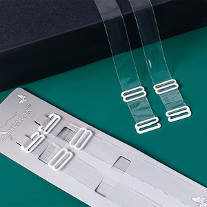 Cao đàn hồi mờ vô hình nhựa khóa TPU điều chỉnh thay thế trong suốt rõ ràng vai phụ nữ đơn giản dây đeo áo ngực - Product Image 2