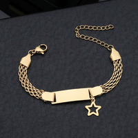 Pulsera de Acero Inoxidable Lisa y Curva, Brillante, para Grabado Láser Personalizado con el Nombre y Fecha de Nacimiento del Bebé