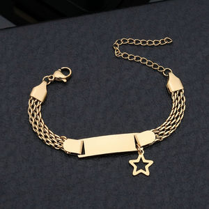 Bracelet en acier inoxydable lisse et incurvé, brillant, vierge, gravure au laser personnalisée du nom et de la date de naissance du bébé - Product Image 5