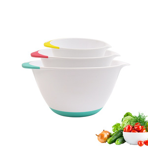 Juego <span class=keywords><strong>de</strong></span> ensaladeras <span class=keywords><strong>de</strong></span> tres piezas <span class=keywords><strong>de</strong></span> plástico desechable moderno BPA mezcla pulida <span class=keywords><strong>libre</strong></span> y tazón <span class=keywords><strong>de</strong></span> <span class=keywords><strong>Frutas</strong></span>/verduras para fiestas - Product Image 2