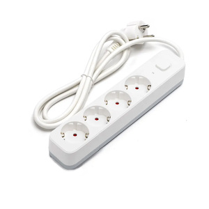 Regleta de 4 tomas con interruptor, 1,5 m, 3G, 1,0 mm, blanca y gris - ideal para múltiples conexiones eléctricas en el hogar o - Product Image 1