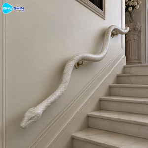 Escultura de Animal Tallada a Mano en Mármol, Forma de Serpiente, Decoración de Pared, Obra de Arte en Piedra Personalizada, Suministro Directo de Fábrica - Product Image 1
