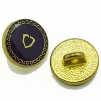 شعار العلامة التجارية الذهبية محفورة عالية الجودة ، زر مخصص قبة معدنية مع شعار من أجل الدنيم