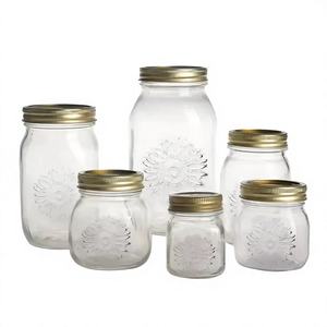 Wholesale Food Honey <strong>Jar</strong> Candy Coffee <strong>Tea</strong> Containers clear Custom logo Glass Spice Storage <strong>Jar</strong> Glass Mason <strong>Jar</strong> with Metal Lid - Product Image 4