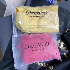 Bolsa con Cierre Transparente y Esmerilada de 1 Lado con Logotipo Personalizado, Bolsa para Toallas y Calcetines para Hombre y Mujer, Bolsa para Ropa, Bolsas con Cierre Hermético para Pequeñas Empresas - Product Image 1