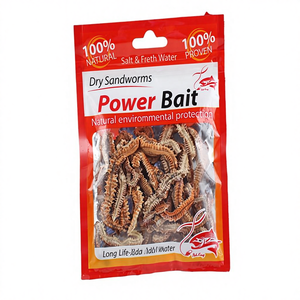 Señuelo de Pesca Ecológico de ABS, Cebo de Gusano de Seda Vivo Seco, Señuelo de Madera y Plástico para Pesca de Trucha, Carpa, Lucio, Perca y Camarones en Ríos y Lagos - Product Image 1