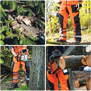 <span class=keywords><strong>Pantalon</strong></span> de protection <span class=keywords><strong>anti</strong></span>-<span class=keywords><strong>coupure</strong></span> certifié EN381 LINZ Orange en nylon respirant à 9 couches, protection de niveau D, durable, coupe régulière - Product Image 5