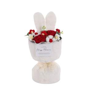 Ramo de Muñecas, Flores de Simulación, Flores de Lana, Ramo de Orejas de Conejo de Peluche, Regalo de San Valentín, Ramo de Abrazos, Ramo de Mano - Product Image 5