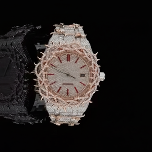 Hip Hop VVS claridad Moissanite Diamond Rose Gold Round Brilliant Gifting Hip Hop Collection y Full Iceout Watch With para hombres - Product Image 1