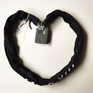 Bicycle Chain <b>Lock</b> 120 Cm Steel Anti Theft With Cloth Strap For Bicycles Doors <b>Windows</b> Fences Durable - Product Image 3