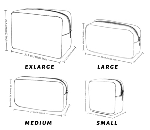 Pochette cosmétique personnalisable DIY en nylon grande capacité, écologique, portable, imperméable avec fermeture éclair pour sacs à main pour femmes - Product Image 6