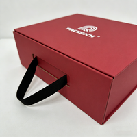Boîte cadeau en papier kraft rigide magnétique biodégradable écologique personnalisée de qualité supérieure avec poignée pour l'emballage de bijoux et d'aliments