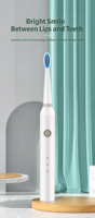 Brosse à dents électrique intelligente pour enfants, sonique, rechargeable, étanche IPX7, poils doux, nettoyage en profondeur, brosse à dents automatique pour enfants