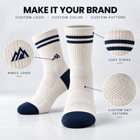Chaussettes de sport personnalisées avec logo, chaussettes athlétiques rayées vintage, chaussettes en coton respirant tricotées, fabricant OEM ODM, marque privée