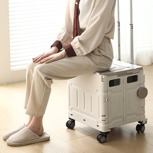 Tiện ích 4 bánh xe thị trường lưu trữ di động hợp kim thanh mua sắm giỏ hàng nhựa có thể gập lại vật nuôi xe đẩy vườn cắm trại xe đẩy tay - Product Image 5