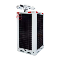 Tour d'éclairage solaire Cube avec lumières LED 200W pour éclairage de nuit de zone minière