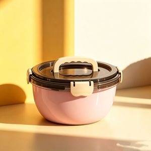 24cm Stainless Steel Food <b>Storage</b> <b>Container</b> with Lid Leakproof Round Bowl Handle Sealed Meal Prep Keep Fresh - Product Image 6