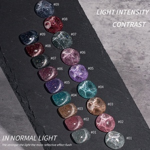 JTING Tendance Populaire Vernis Gel Effet Œil de Chat Diamant Laser 9D Pailleté Coloré Brillant Réfléchissant pour Nail Art Fournisseur de Vernis Gel Œil de Chat - Product Image 3