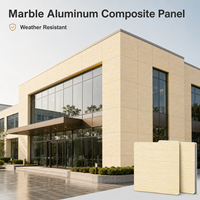 Panneau composite en aluminium (ACP/ACM) de 4 mm avec finition motif marbre, étanche et résistant aux intempéries pour revêtement mural extérieur