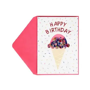 El mejor vendedor de hielo crema coctelera cumpleaños tarjetas de regalo impresión personalizada de tarjetas de felicitación