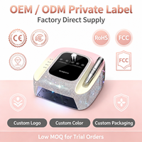 Lampe à ongles UV LED professionnelle avec perceuse à ongles, design sans fil rechargeable, couleur personnalisée, OEM ODM, fourniture directe d'usine