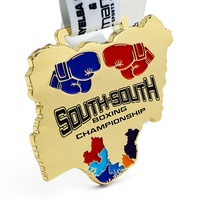 Médaille de championnat personnalisée wushu MMA médailles de gant de boxe à vendre