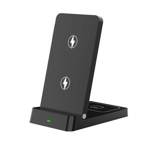 <span class=keywords><strong>2</strong></span>合1无线充电器充电座手机耳机无线充电座 - Product Image 1