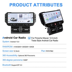 Navihua New Design 12.3 Inch Android 13 Multimedia Stereo Radio Head <b>Auto</b> Carplay Monitor Car Player for Porsche Macan 2014-2017 - Product Image 5