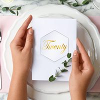 Cartes de Place en Acrylique Transparent pour Mariage Cartes de Place Hexagonales Blanches pour Table Cartes de Place en Acrylique de 2 mm Plaques d'Accompagnement Cartes de Nom 8*7cm