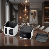 Oven Air Fryer 2in1 8.1-10L Terlaris Berkualitas Tinggi Mewah Kapasitas Besar Jendela Transparan Sentuh Klasik Bebas Minyak