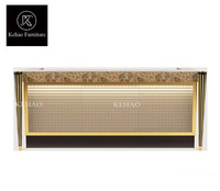 Comptoir de bar personnalisé pour hôtel, restaurant, café, avec meuble de rangement pour vin, mobilier de luxe, tabourets de bar