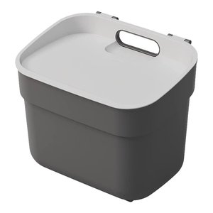 Ready Waste <b>Bin</b> 5L Dark Gray With <b>Lid</b> For Kitchen Storage - Product Image 1