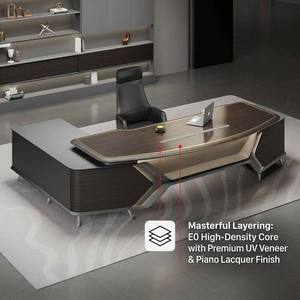 Bureau de direction en bois de luxe durable, <span class=keywords><strong>table</strong></span> de bureau moderne pour les bureaux, les écoles, utilisation modulaire multifonctionnelle - Product Image 5