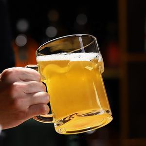 Vente en gros Pub Chope à bière 500ML Classic Barware Tasse en <span class=keywords><strong>verre</strong></span> à bière personnalisée <span class=keywords><strong>Hoegaarden</strong></span> - Product Image 6