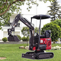 Mini-excavatrice sur chenilles Rhinoceros XN12-9 de 1,2 tonne, 1200 kg, excavatrice compacte certifiée ISO CE EPA, machine de construction