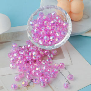 Ab Color Acrylic Hand-Beaded DIY Jewelry Accessories Perforated Octagonal <strong>Beads</strong> in Stock - Product Image 3