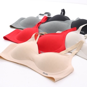 Nhà Máy Biểu Tượng Tùy Chỉnh Không Có Dây Mịn Một Mảnh Băng Lụa 6 Màu Sắc V Cổ Áo Ngực Phụ Nữ Liền Mạch Áo Ngực - Product Image 2