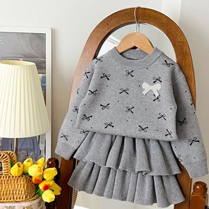 <span class=keywords><strong>Abbigliamento</strong></span> per Bambini di <span class=keywords><strong>Boutique</strong></span> in Stile Coreano, Maglione Lavorato a Maglia e Vestito a Strati, Completo Casual 2 Pezzi per Ragazze, Taglie 2-6 Anni - Product Image 6