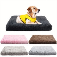 Coussin de lit pour chien de luxe carré moderne et écologique avec rembourrage en coton pour grands chiens - Housse en velours amovible et lavable