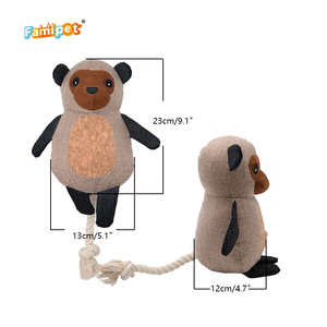 Jouet pour chien couineur Famipet, série animaux de la forêt amusants, personnalisé par le fabricant, jouet en peluche pour chiot - Product Image 2